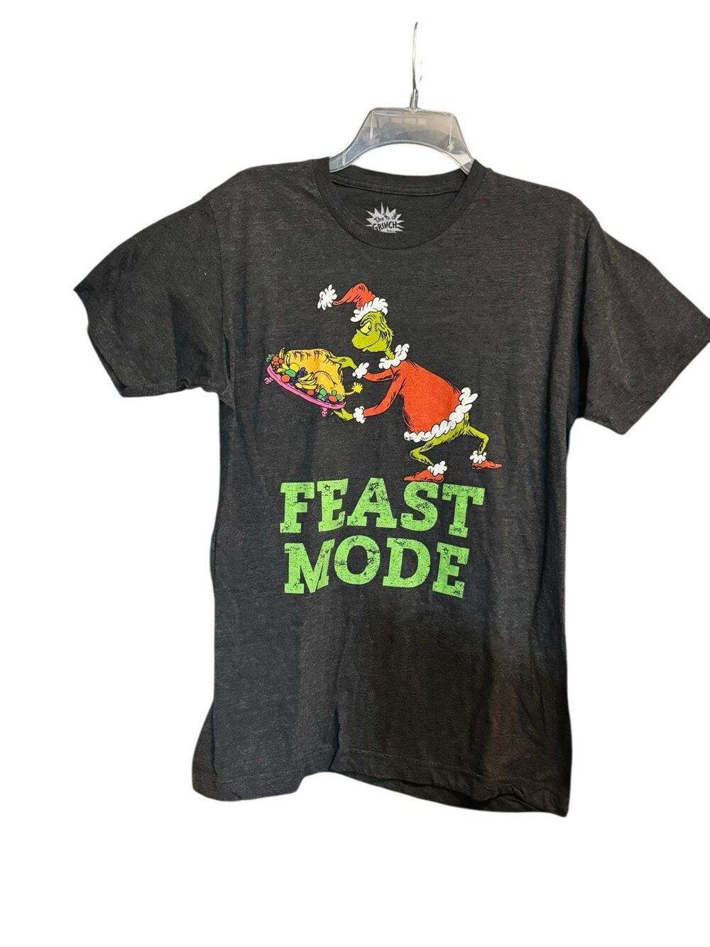 Universal Studios Parks The Grinch Feast Mode Gray Mens T-Shirt Medium
